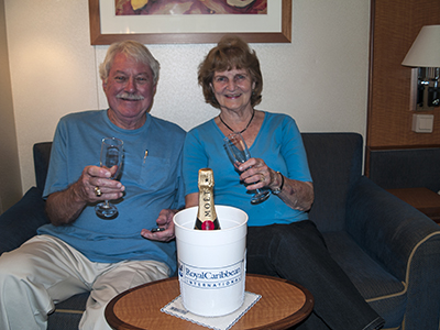 We are enjoying our champagne