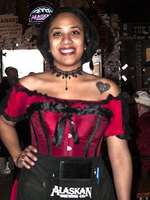 Waitress at Red Dog Saloon
