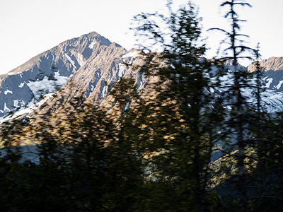 Mountain along train from Seward to Anchorage