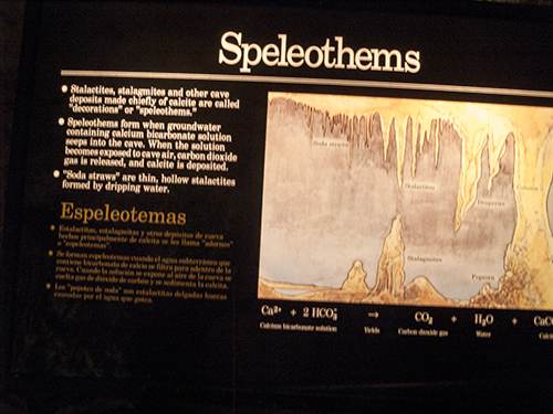 Speleothems plaque