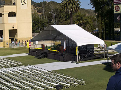 Speakers for graduation photo