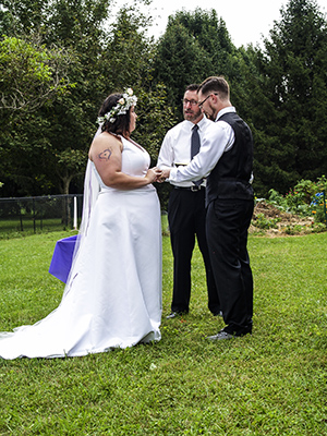 Brittany making her ring pledge