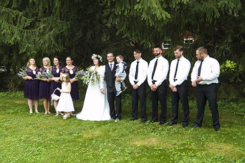 The whole wedding party