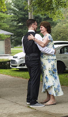 Jeffrey dancing with Grandma Bev